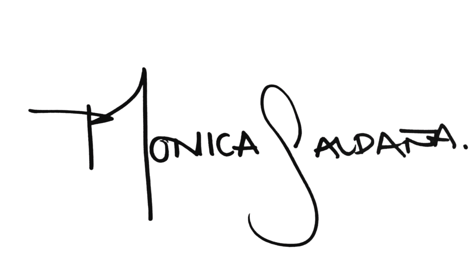Firma de Mónica Saldaña